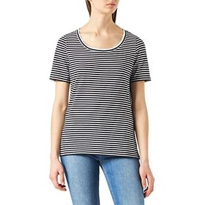 GERRY WEBER Edition T-shirt voor dames, blauw/ecru/wit ring, 36 NL