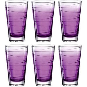 LEONARDO HOME 026837 drinkglas VARIO STRUTTURA set van 6 280 ml violet, glas, lila