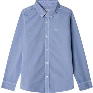 Pepe Jeans - Casual Overhemd - Blauw - 100% Duurzaam Katoen