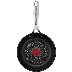 Jamie Oliver by Tefal Cook's Direct E3040644 koekenpan 28 cm, 100% Veilige en Duurzame Coating, Roestvrijstaal, Thermo-Signal™, Geklonken Handgreep, Alle Warmtebronnen inclusief Inductie