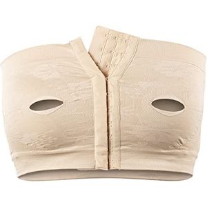 Dr. Brown's Hands-Free Strapless Front-Close Pumping Bra for Breastfeeding - Beige - L/XL