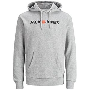 JACK & JONES heren Capuchon Jjecorp Logo Sweat Hood Noos 12137054, Light Grey Melange, L