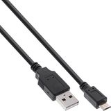 InLine 31715Q Micro-USB 2.0 kabel, snellaadkabel, USB-A stekker aan Micro-B stekker, zwart, 1,5m