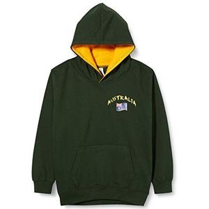 Supportershop sweatshirt met capuchon voor kinderen, Australië, groen, 7-8 jaar, unisex, FR: M (maat fabrikant:
