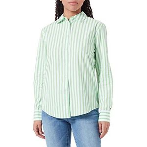 Tommy Hilfiger Casual Shirts voor dames, Optic Wit/Lente Lime Stp, 64