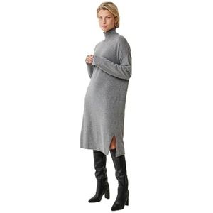 Mexx Dames Turtle Neck Gebreide Casual Jurk, Mid Grey Melee, XL