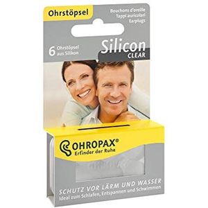 Ohropax Siliconen Clear oordopjes (1 verpakking, 6 stuks)