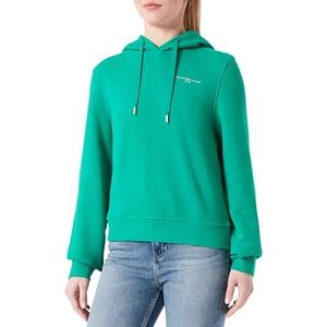 Tommy Hilfiger Sweatshirt voor dames met capuchon, Olympisch groen, XS