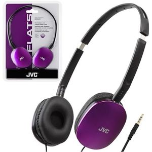 JVC HAS160V Flats Lightweight Folding Headphones On Ear (Violet)
