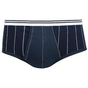 Eminence - Slip met hoge taille, open gemerceriseerd katoen, Blauw, L