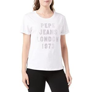 Pepe Jeans Agnes T-shirt voor dames, Wit (wit), S