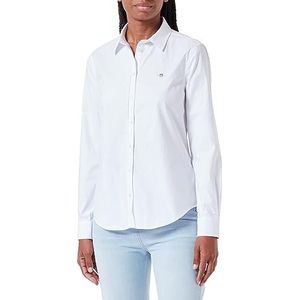 GANT Dames slim stretch Oxford shirt klassiek overhemd, wit, standaard, wit, 44