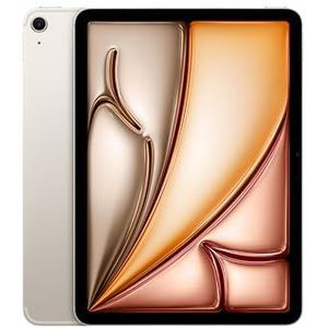 Apple iPad Air 11‑inch met M3‑chip: Liquid Retina-display, 1 TB, 12‑MP camera aan de voor -en achterkant, wifi 6E + 5G mobiel internet, gemaakt voor Apple Intelligence, Touch ID – Sterrenlicht