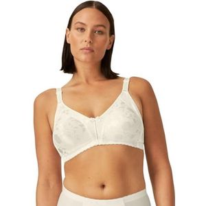 Naturana® Minimizer BH met bloemenpatroon [Cup B-D]: Minimizer BH zonder beugel I Big Cup BH met mooie versieringen I BH minimizer zonder beugel, champagne, 80E