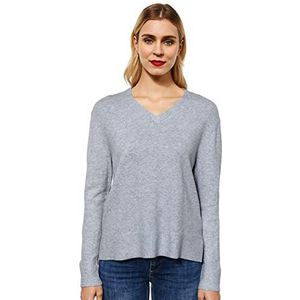 Street One Dames A301962 gebreide trui, Chain Grey Melange, 46, Chain Grey Melange, 46