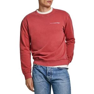Pepe Jeans Davy Crew Sweatshirt voor heren, Rood (Robijn Rood), XS
