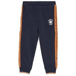 s.Oliver Joggingbroek met rubberen print en contrasterende strepen, 5952 blauw, 92