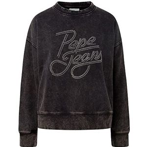 Pepe Jeans Connie Sweatjack voor dames, 990 Washed Black, M