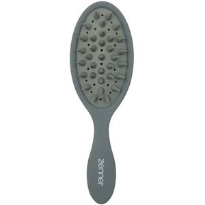 Zenner Hoofdhuidborstel met Handvat – Siliconen Massageborstel met Flexibele Puntjes – Voor Het Wassen van Haar, Zachte Exfoliatie en Stimulering van de Doorbloeding – Verdeelt Shampoo Gelijkmatig