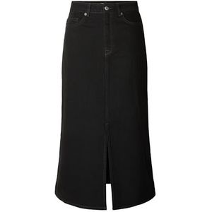 SELECTED FEMME - Slfkrista-Gerda Hw DNM Max Ski Noos - Jeansrok - Zwart