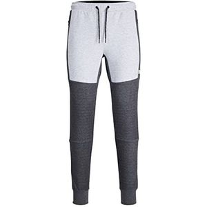 JACK & JONES Jpstwill Jjair Blocking Sweat Pants Bex Joggingbroek voor heren, dark grey melange, L