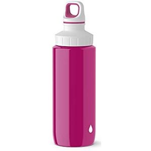 Emsa N30105 Drink2Go Light Steel Drink2Go Light Steel Drinkfles, roestvrij staal, met schroefsluiting, 100% lekvrij en vaatwasmachinebestendig, roze