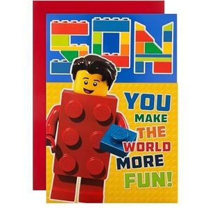 Hallmark Verjaardagskaart voor zoon - Lego Die Cut Design