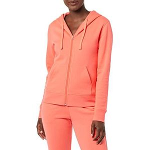 Amazon Essentials Women's Fleecetrui van Franse badstof met volledige ritssluiting (verkrijgbaar in grote maten), Helderroze, XL