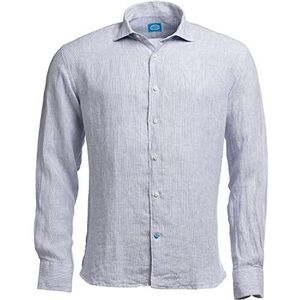 Panareha Men's Striped Linen Shirt PHUKET Grey (L)
