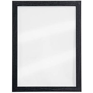 Securit Transparant wandbord 30 x 40 cm met zwart frame - 2 vloeibaar krijtstiften zwart en wit