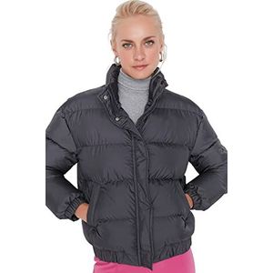 TRENDYOL Winter Jacket - Gray, antraciet, XS