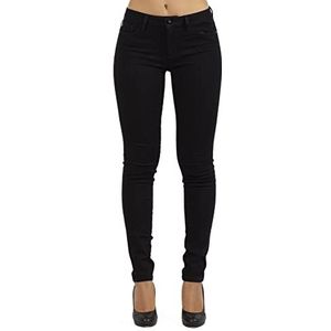 Moschino Triblend denim voor dames, met merkrubber, casual broek, zwart denim, 28