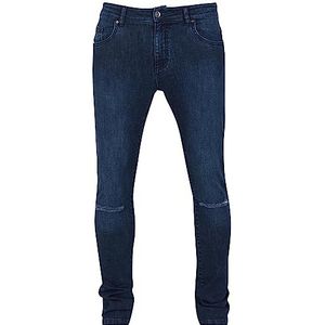 Urban Classics Fit knielange denim broek voor heren, slim jeans, blauw (Dark Blue 197), 36/Slank