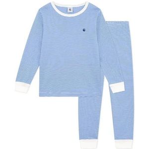 Petit Bateau Pyjama voor jongens, Ridderspoor/marshmallow, 5 Jaar
