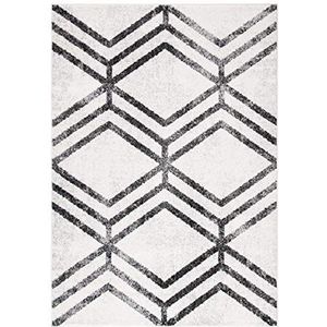 Safavieh Adirondack Collection Modern geometrisch geweven tapijt met accenten voor binnen, ADR253, in ivoor/houtskool, 61 x 91 cm, voor woonkamer, slaapkamer of elke binnenruimte