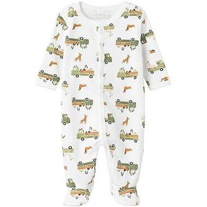NAME IT BABY Baby Pyjama NBMNIGHTSUIT met All Over Print Wit/Groen