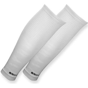Tapedesign - Tubes Pro Voetbalkousen (zonder sokken) wit voor dames, heren en kinderen, voetbalsleeves voor scheenbeschermers, kniekousen, 1 paar, voetbalkousen (één maat)