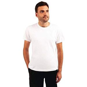 Absolute Apparel A103-4XL Unisex Chef T-Shirt, 4XL, wit