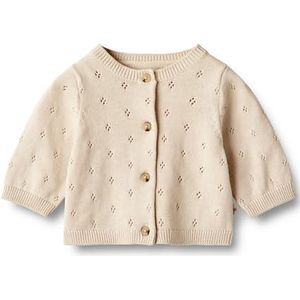 Wheat - Gebreid vest Maia - Meisjes - GOTS-gecertificeerd - Duurzaam, 3336 Sandshell, 80 cm