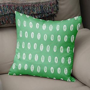 Bonamaison Decoratieve kussenhoes Benzinegroen, wit gooien kussenhoezen, decoratieve kussenslopen voor woonkamer, bank, slaapkamer, grootte: 50x50 cm - ontworpen en vervaardigd in Turkije