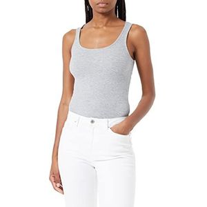 Noisy may Dames NMLISE S/L TOP S T-Shirt, Light Grey Melange, XS