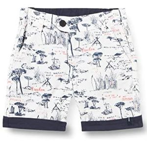 IKKS Junior Shorts omkeerbaar, marineblauw en zeildoek XU25061.48 Bermudas, AOP Frenchy West Coast, 3 maanden, baby jongens