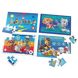 PAW Patrol - Set van 4 houten puzzels van 12 x 16 x 20 en 24 stukjes