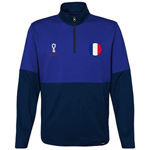 FIFA Officiële Fifa Wereldbeker voor heren 2022 1/4 Zip Pull Over - Frankrijk Quarter Zip Pull Over (pak van 1)