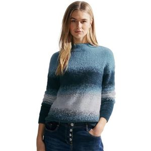 Cecil Gebreide damestrui, gestreept, Sterk Petrol Blue, XL