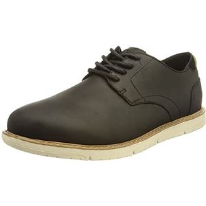 TOMS Navi Oxford bootschoen voor heren, Glad Leer Zwart Bruin, 42.5 EU