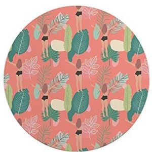 Questo Casa, Ronde digitaal bedrukte muismat, antislip onderkant, voor kantoor en thuis, diameter: 22 cm