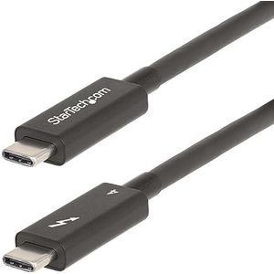 StarTech.com 2m Actieve Thunderbolt 4 Kabel, 40Gbps, 100W PD, 4K/8K Video, Intel-Certified Thunderbolt Kabel, Compatibel met USB4/TB4/ USB 3.2/ USB Type-C/DisplayPort/TB3 (A40G2MB-TB4-CABLE)
