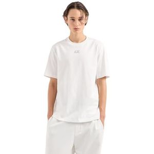Armani Exchange Heren Small Embroidered Logo Regular Fit Tee T-shirt, off-white, XL