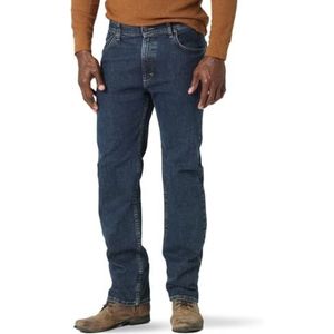Wrangler Authentics Klassieke jeans met comfortabele taille voor heren, Blauw, 38W / 36L